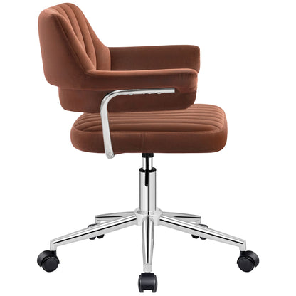 Chaise de coiffeuse pivotante réglable en similicuir avec accoudoirs