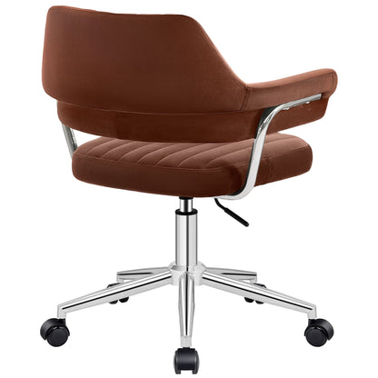 Chaise de coiffeuse pivotante réglable en similicuir avec accoudoirs