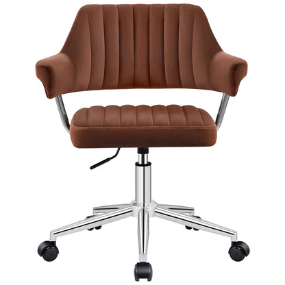 Chaise de coiffeuse pivotante réglable en similicuir avec accoudoirs