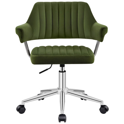 Chaise de coiffeuse pivotante réglable en similicuir avec accoudoirs