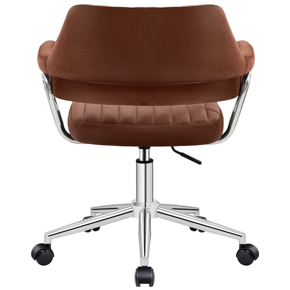 Chaise de coiffeuse pivotante réglable en similicuir avec accoudoirs