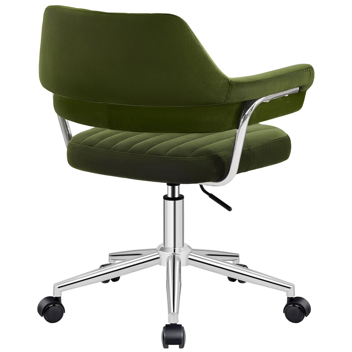 Chaise de coiffeuse pivotante réglable en similicuir avec accoudoirs